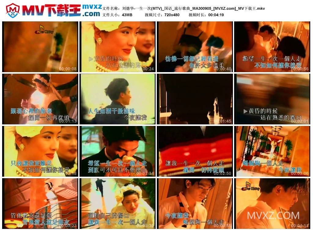 刘德华-一生一次(MTV)_国语_流行歌曲_MA300905